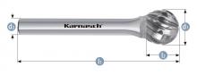 Karnasch - mascoutechca FR 114044.015 - Fraise en carbure de tungstène - Sans revêtement