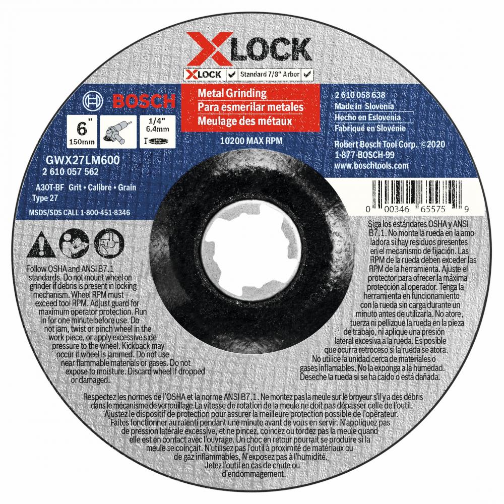 Disque à meuler X-LOCK de 6 po