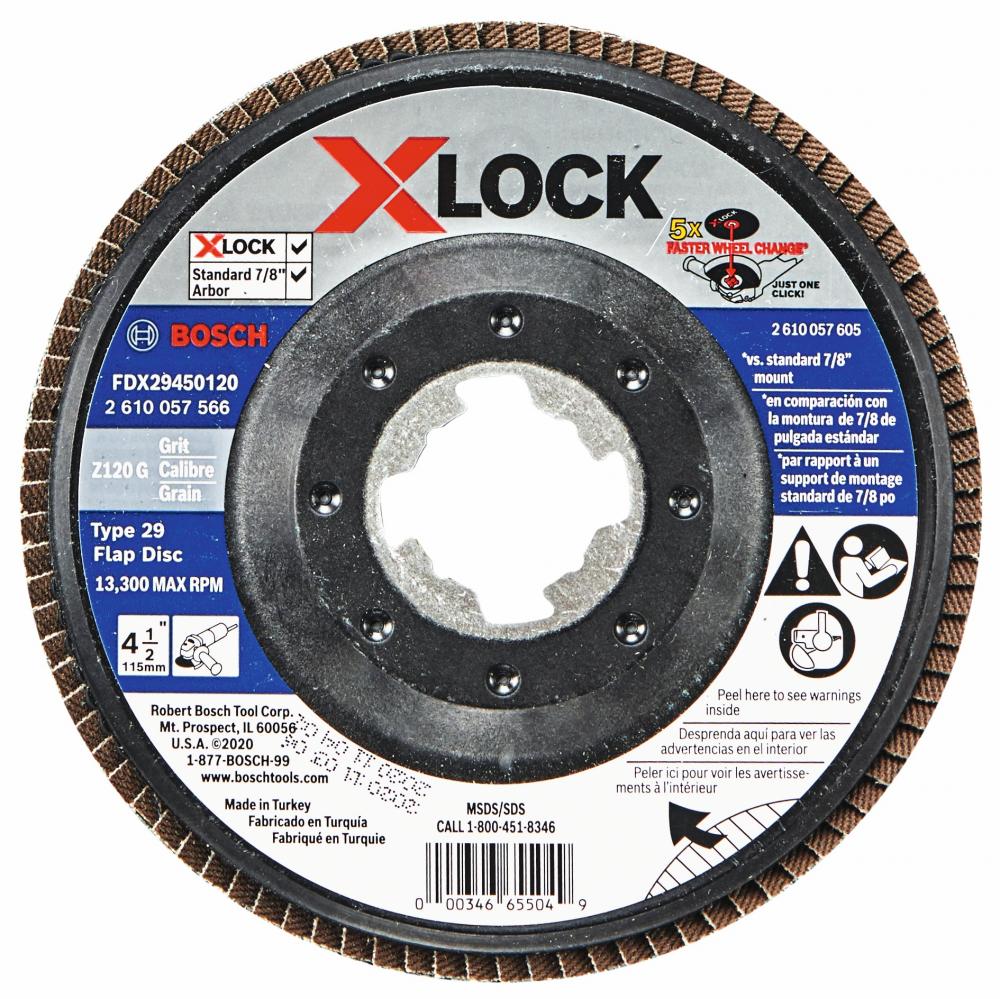 Disque à lamelles X-LOCK de 4-1/2 po, grain 120