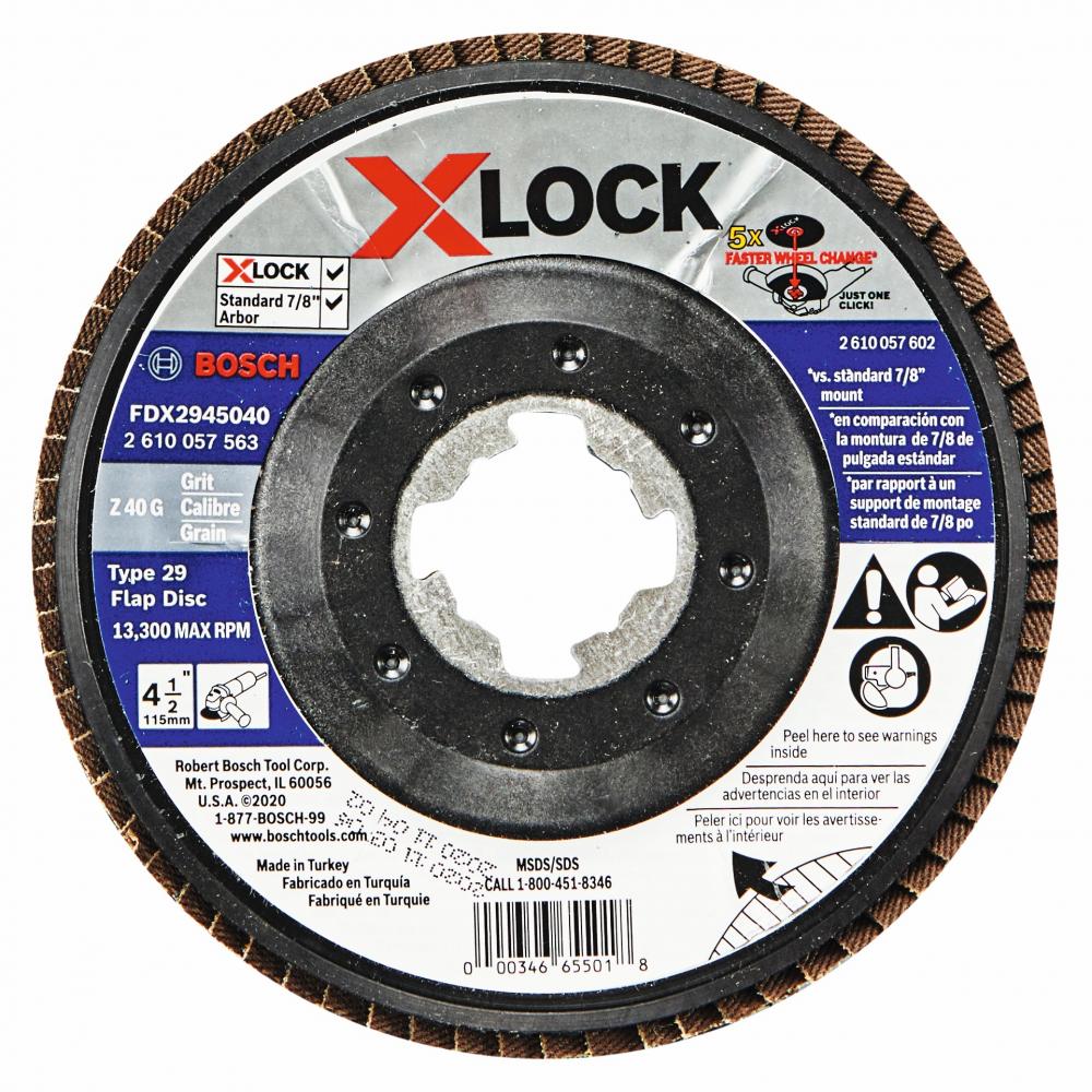 Disque à lamelles X-LOCK de 4-12 po, grain 40