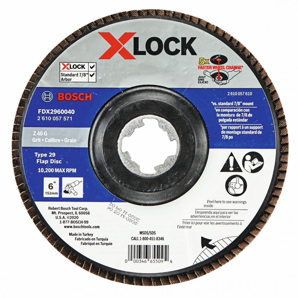 Disque à lamelles X-LOCK de 6 po, grain 40