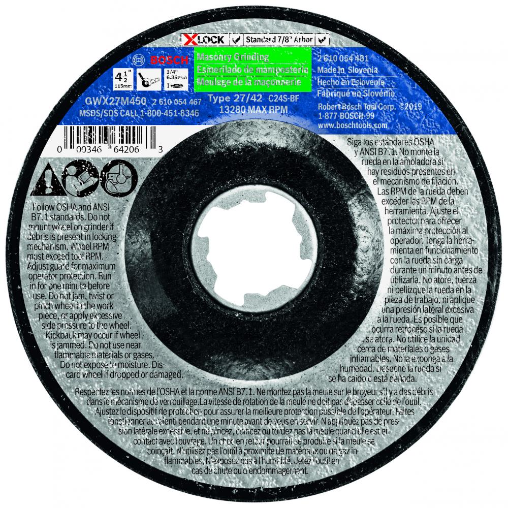 Disque à meuler X-LOCK de 4-1/2 po