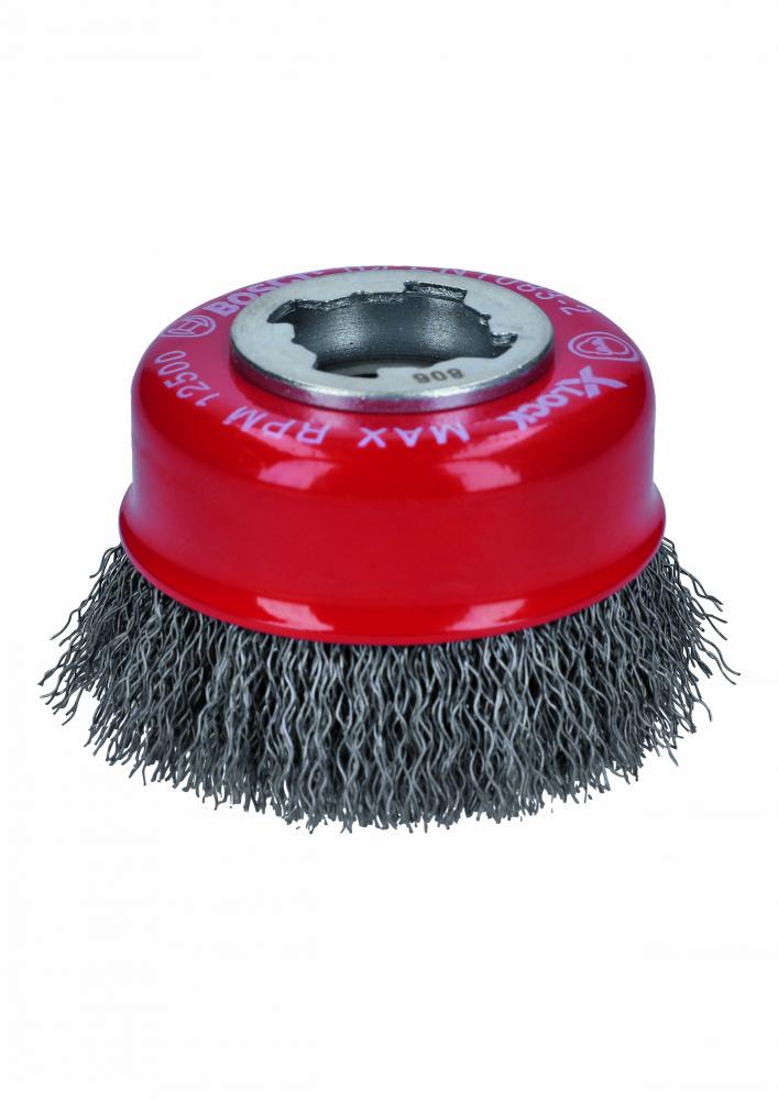 Brosse boisseau à fils ondulés X-LOCK de 3 po