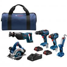 Bosch GXL18V-501B25 - Ensemble de 5 outils 18 V