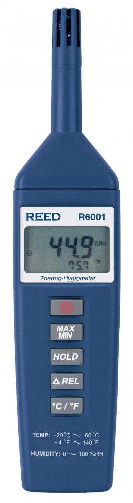 REED R6001 Thermo-hygromètre, -20 à 60C (-4 à 140F), HR de 10 à 100%