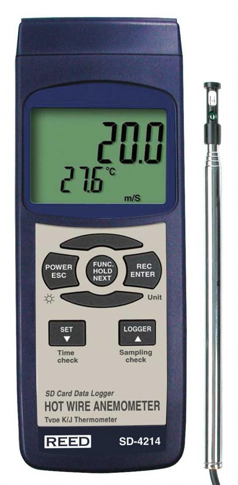 REED SD-4214 Thermo-anémomètre thermique enregistreur de données de série S