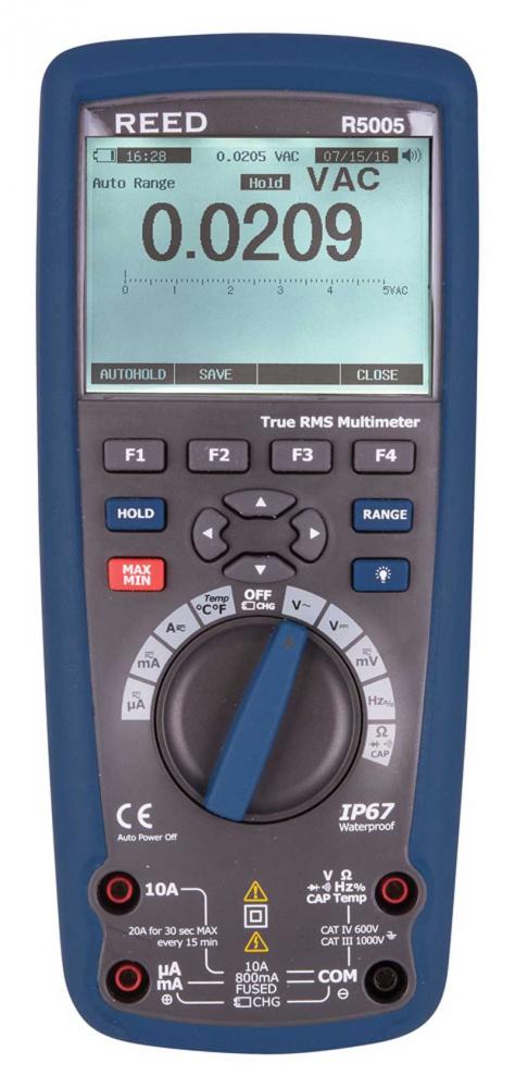 REED R5005 Multimètre industriel v.e.v. Bluetooth/étanche
