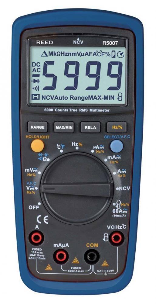 REED R5007 Multimètre numérique v.e.v. avec détecteur de tension sans conta