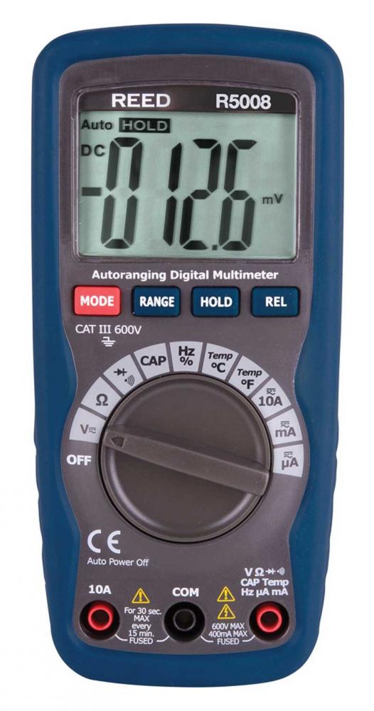 REED R5008 Multimètre numérique compact avec température