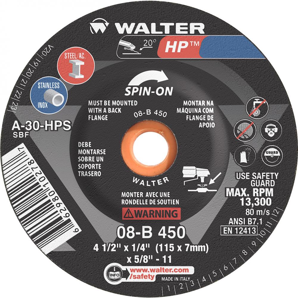 4-1/2X1/4 HP MEULE/RECT SPIN-ON