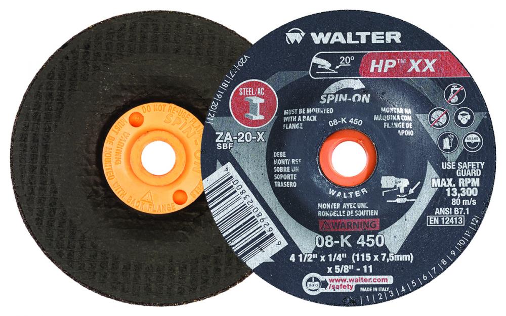 HP XX 4-1/2X1/4 MEULE/REC SPIN-ON