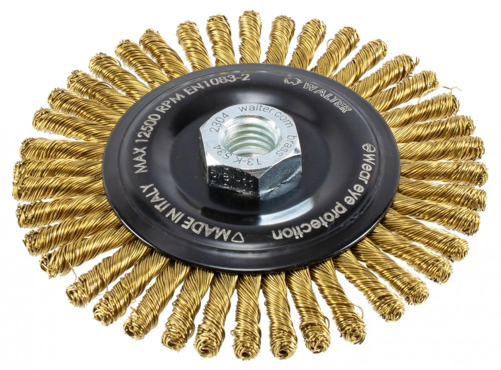 WALTER 6X1/4X5/8-11 BRASS KNOT BRUSH