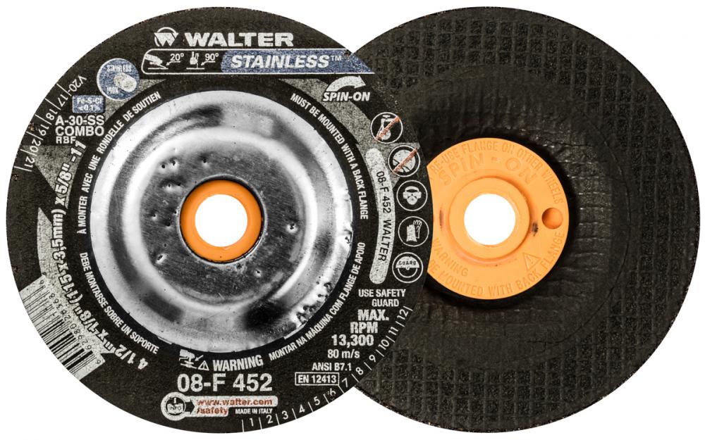 4-1/2X1/8 A30SS MEULE-INOX SPIN-ON