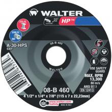 Walter Surface 08B460 - 4-1/2X1/4X7/8 HP MEULE/RECT