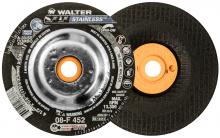 Walter Surface 08F452 - 4-1/2X1/8 A30SS MEULE-INOX SPIN-ON