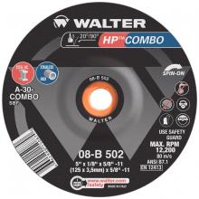 Walter Surface 08B502 - 5X1/8 MEULE HP COMBO SPIN-ON
