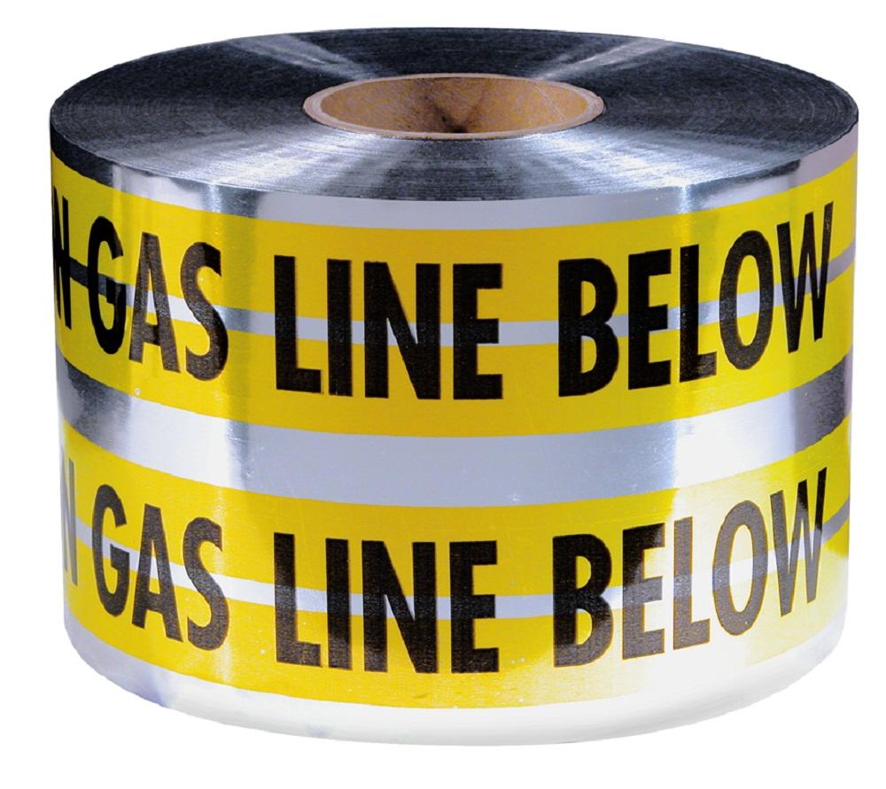 6 In. x 1000 Ft. Caution Gas Line