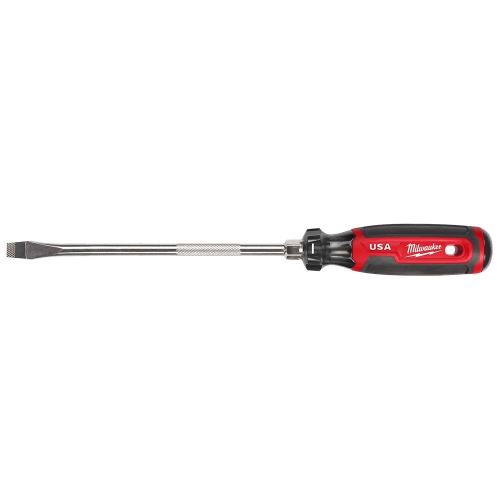 Tournevis pour vis à tête fendue de 3/8 po à manche coussiné et tige de 8 po (É.-U.)