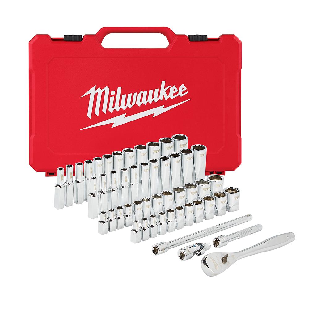 1/4 po. Ensemble d&#39;entraînement SAE / métrique à cliquet et mécanique des douilles d&#39;outils 