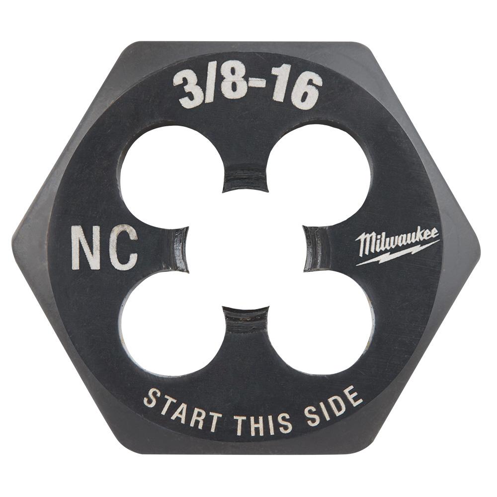 Filière hexagonale de 1 po – 3/8 po-16 NC