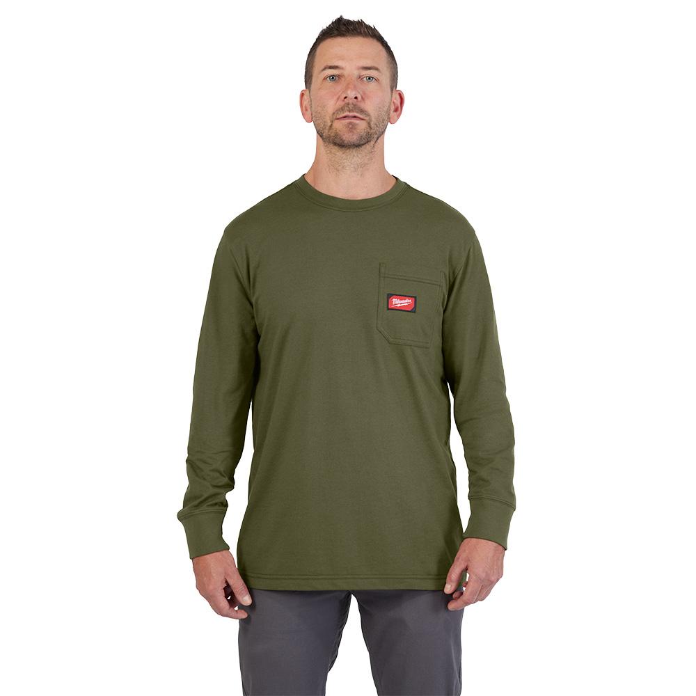 GRIDIRON™ T-Shirt à poche - Manches longues Vert L