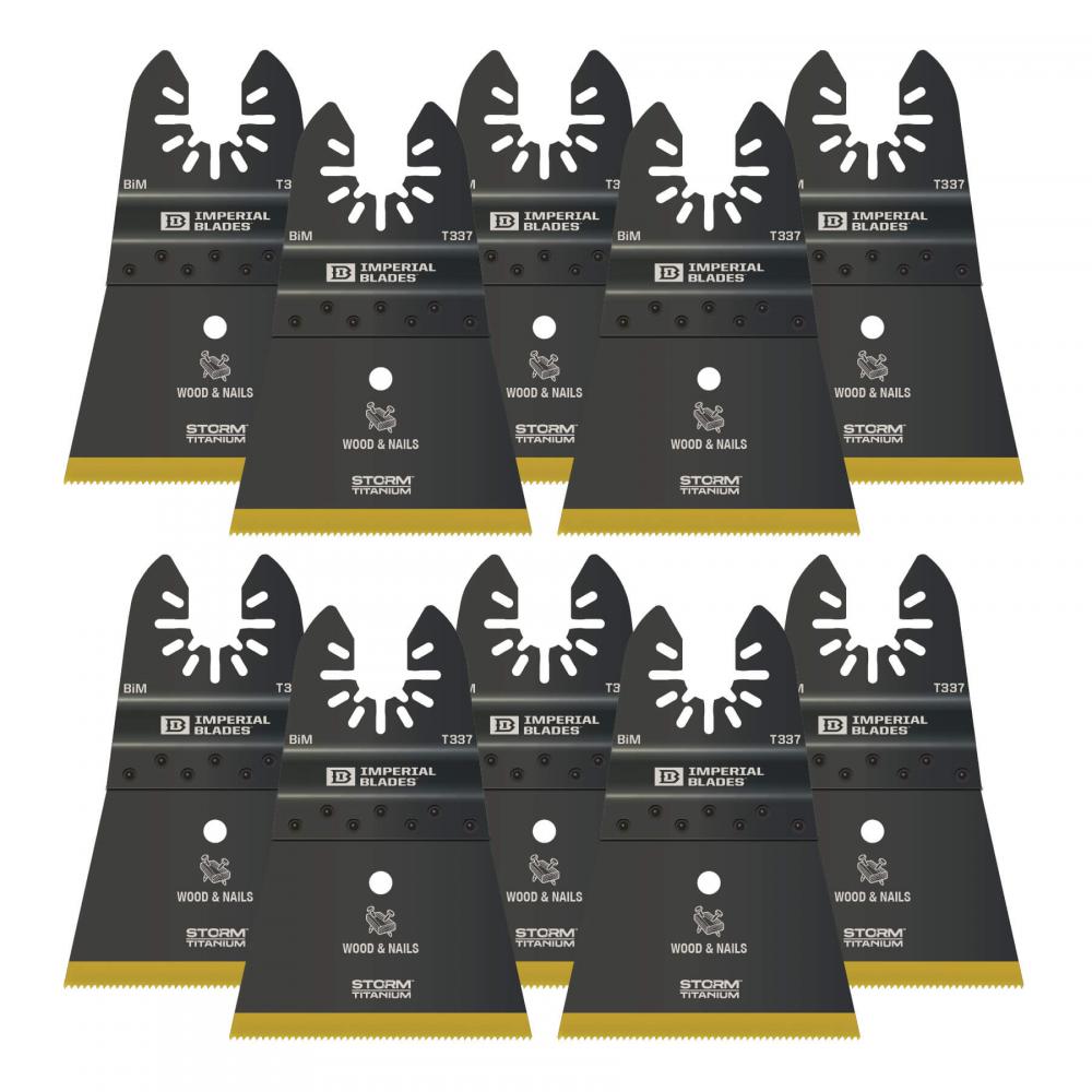 Lames impériales IBOAT337-10 One Fit™ 2-1/2&#34; Storm Titanium Wood & Nails Blade, 10PC