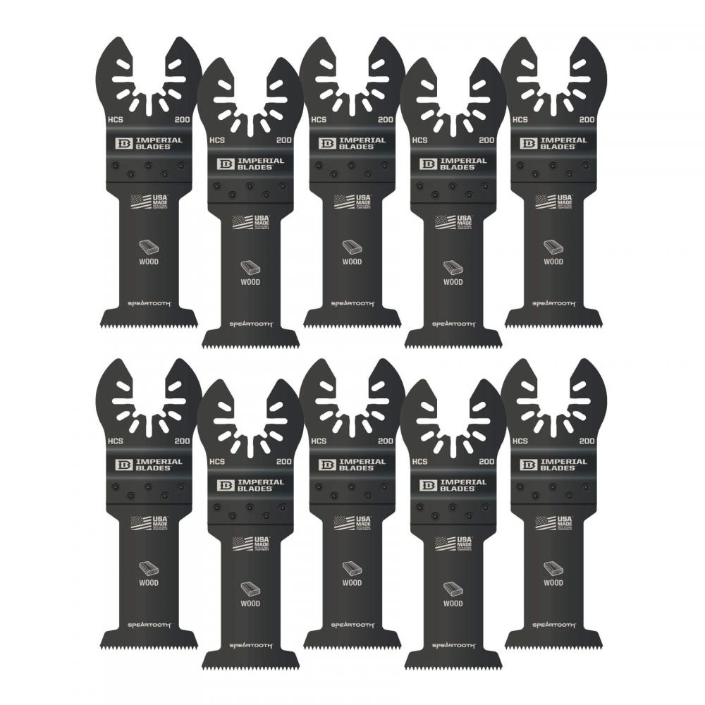 Lames impériales IBOA200-10 One Fit™ 1-3/8&#34; Speartooth Fast Cut Wood Blade, 10PC