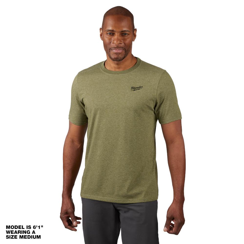 T-shirt de travail hybride à manches courtes (P) – Vert
