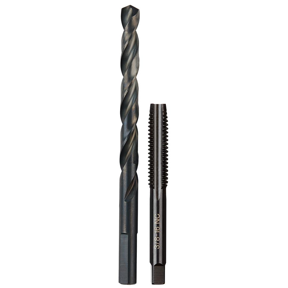 Taraud intermédiaire à goujure droite de 3/8 po-16 NC et foret de 5/16 po