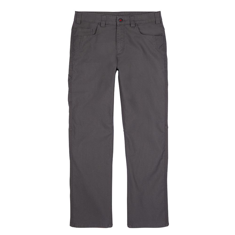Pantalon de travail souple et robuste gris de 38 po x 30 po pour homme avec 6 poches