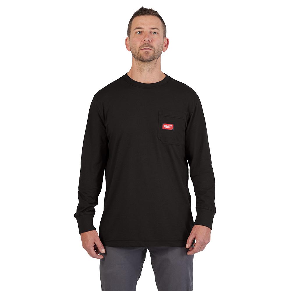 GRIDIRON™ T-Shirt à poche - Manches longues Noir 2X