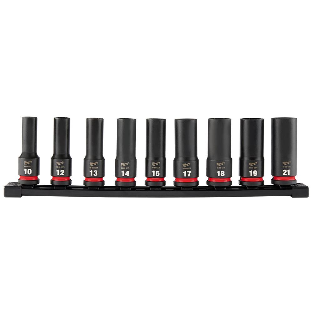 9PC 1/2 Dr MM Dp 6 Pt Imp Sckt Set