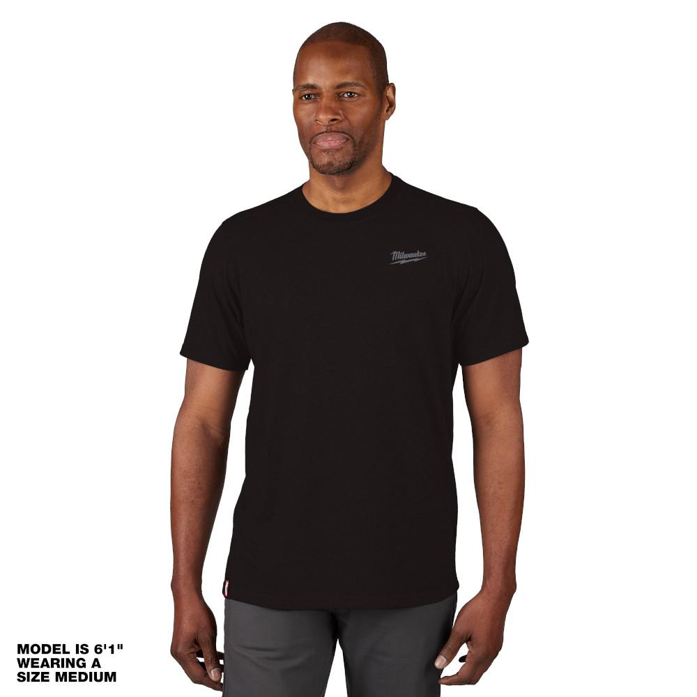 T-shirt de travail hybride à manches courtes (TG) – Noir