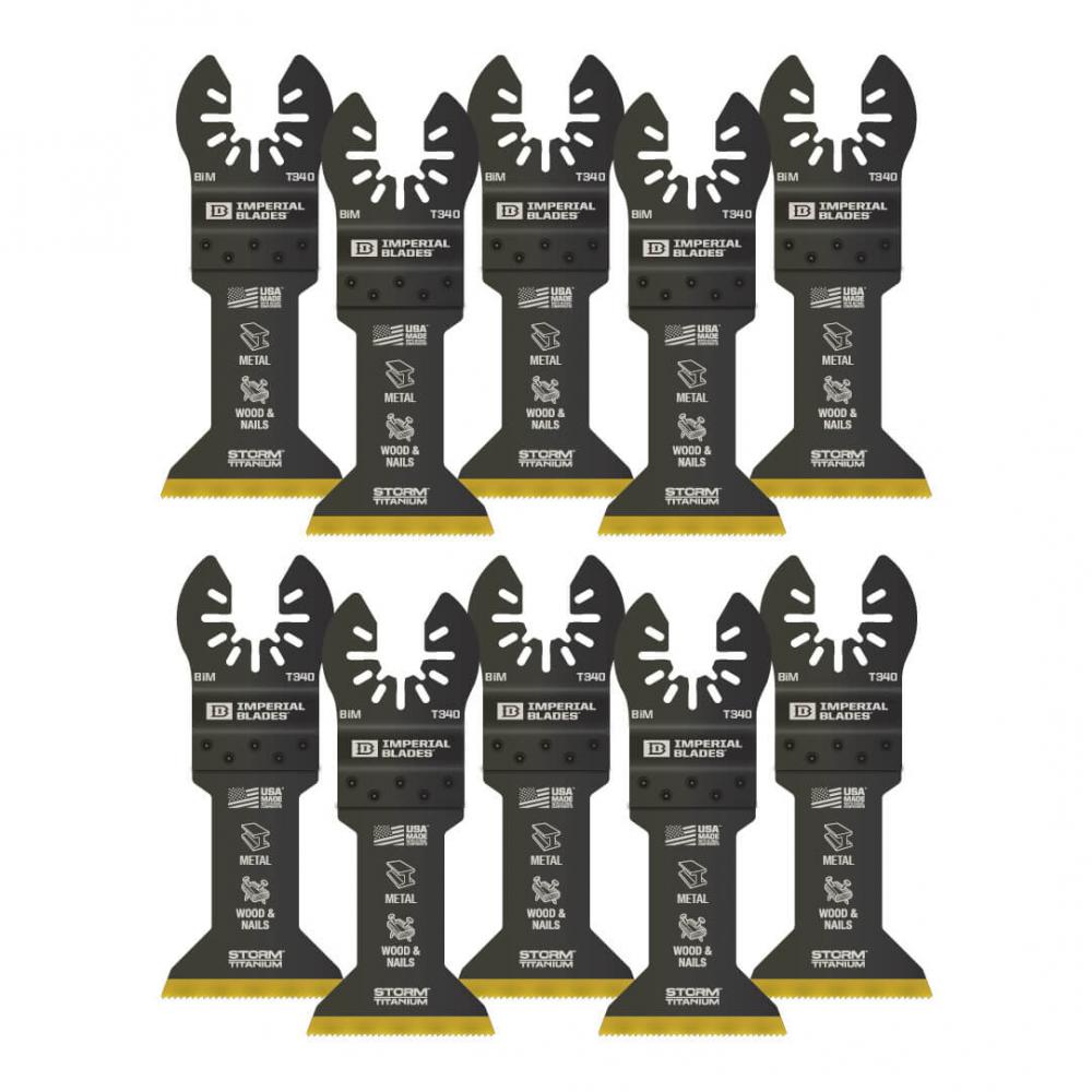 Lames impériales IBOAT340-10 One Fit™ 1-3/4&#34; Storm Titanium Metal Blade, 10PC