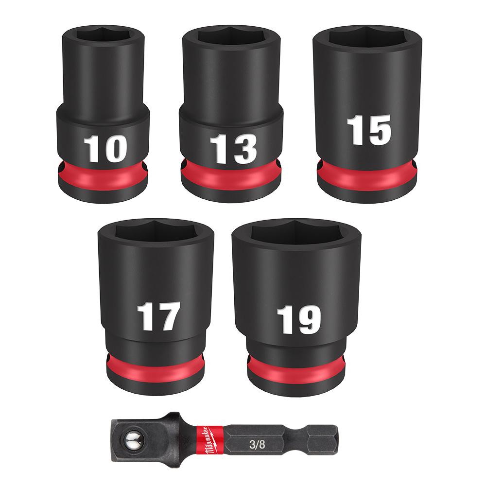 Jeu de 6 douilles standard métriques SHOCKWAVE Impact Duty™ 3/8&#34; Drive