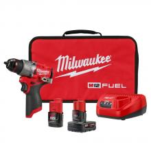 Milwaukee 3404-22 - Ensemble de marteau perforateur/visseuse M12 FUEL de 1/2 po sans fil et sans balai au lithium-ion de
