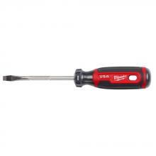 Milwaukee MT206 - Tournevis pour vis à tête fendue de 1/4 po à manche coussiné et tige de 4 po (É.-U.)