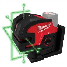 Milwaukee 3624-20 - Laser vert à point croisé et 4 points M12 sans cordon au lithium-ion de 12 volts – Outil seulement