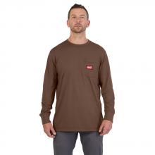 Milwaukee 606BR-2X - GRIDIRON™ T-Shirt à poche - Manches longues Marron 2X
