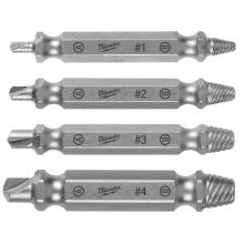 Milwaukee 49-57-9001 - Ensemble de quatre extracteurs de vis en acier M2