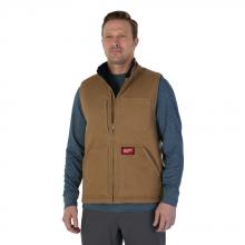 Milwaukee 801BR-S - Veste sans manches robuste doublée de Sherpa pour hommes, P, brune