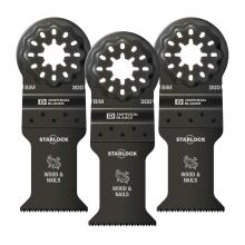 Milwaukee IBSL300-3 - Lames Imperial IBSL300-3 Starlock™ 1-3/8" Lame standard pour bois et clous, 3PC