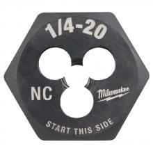 Milwaukee 49-57-5334 - Filière hexagonale de 1 po – 1/4 po-20 NC