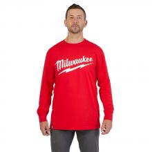 Milwaukee 608R-XL - T-Shirt Heavy Duty - Logo à manches longues Rouge XL