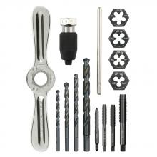 Milwaukee 49-22-5602 - Ensemble de taraud et filière avec poignée 2 en 1 Hex-LOKMC – 15 pièces – SAE