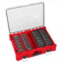 Milwaukee 49-66-6806 - Ensemble de douilles SAE et métriques SHOCKWAVE Impact Duty à prise de 1/2 po avec coffre de rangeme