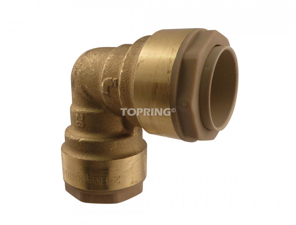 Union en coude 90° en laiton 22 mm S07
