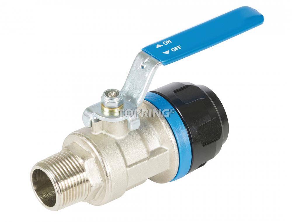 Robinet quart de tour 1/2(M)NPT x 16mm PPS CRN