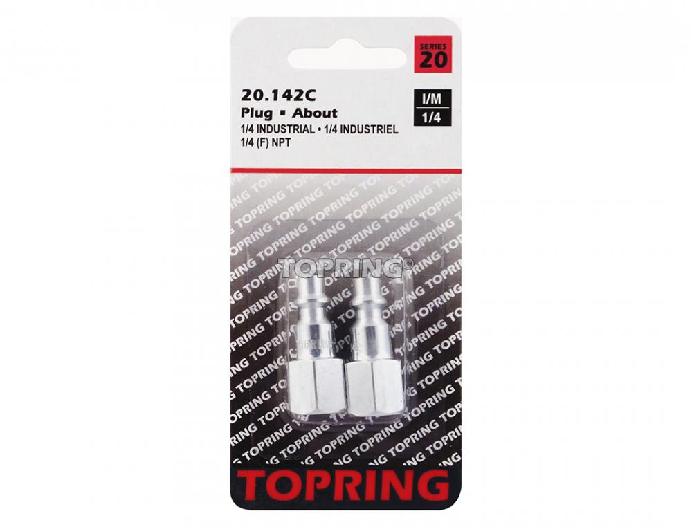 Embout 1/4 industriel en acier 1/4 (F) NPT (multiple de 2)