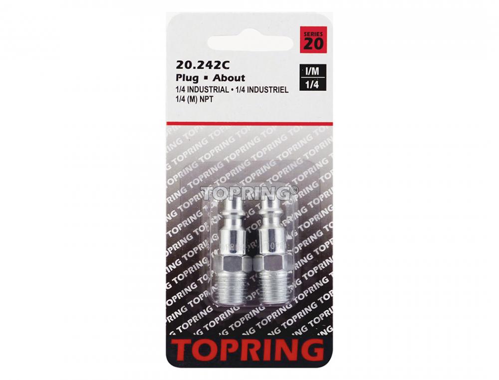 Embout 1/4 industriel en acier 1/4 (M) NPT (multiple de 2)